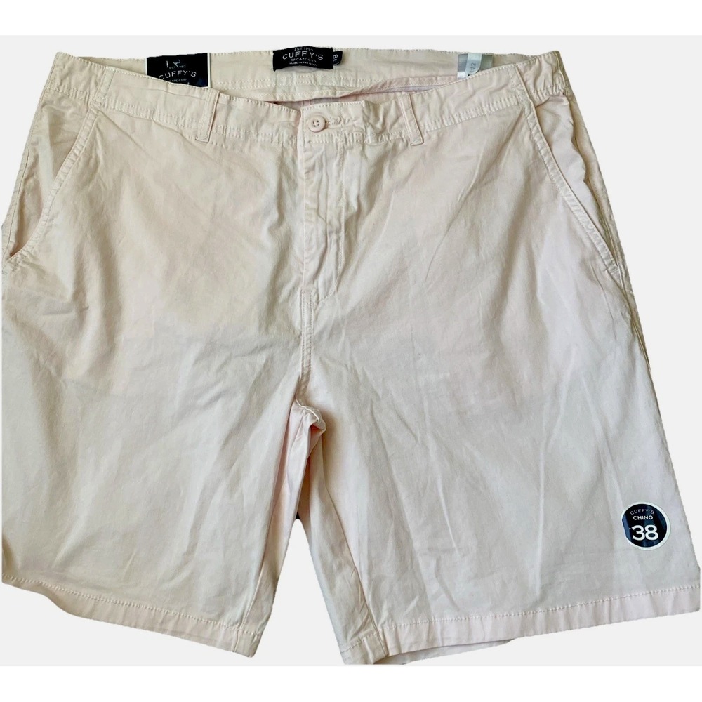 Preppy Pink Shorts Mens Size 38  Flat Front Classic Chino 8" Inseam Cape Cod New